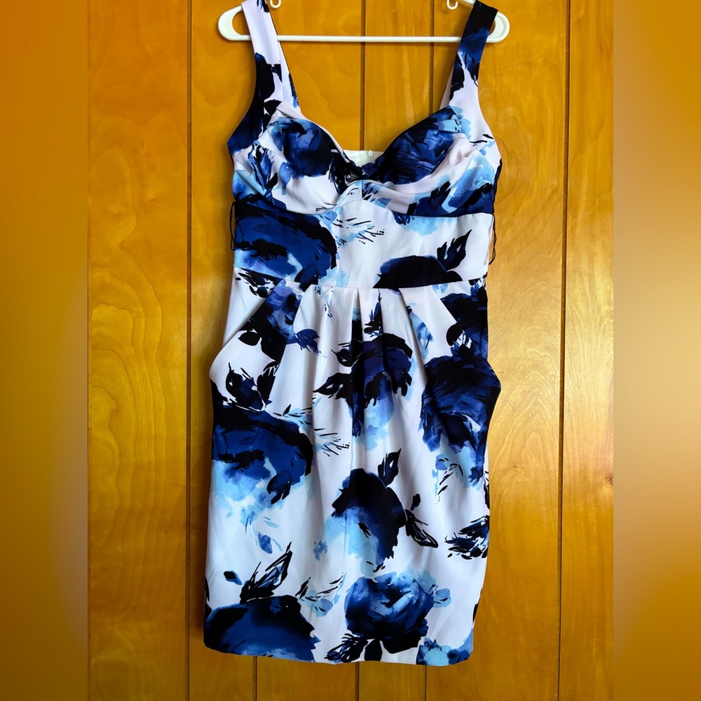 Bisou Bisou pre-owned pleated mini cocktail dress with pockets